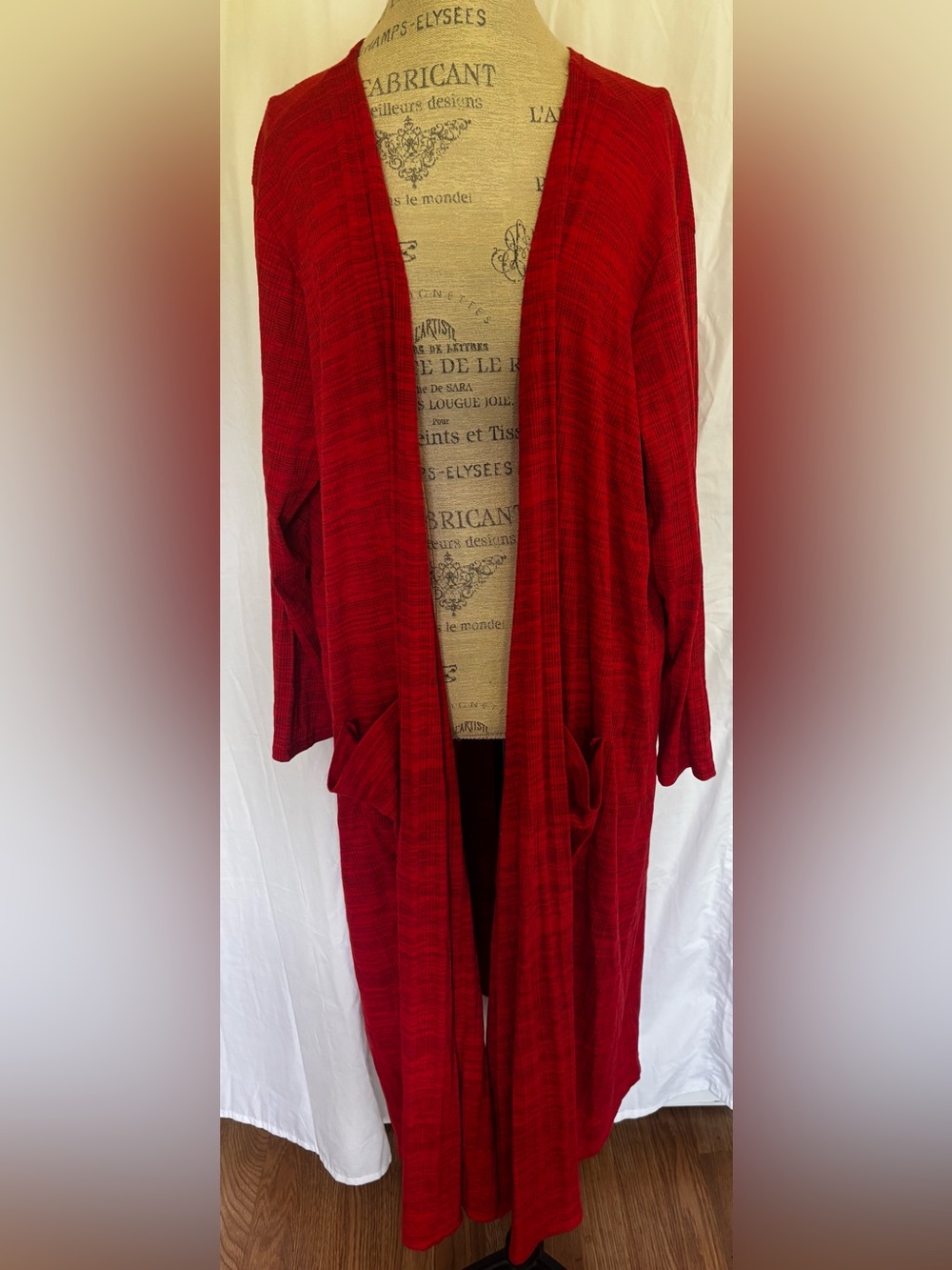 LuLaRoe Women’s Cardigan Bundle in Black/Tomato Red Sz 2XL - Picture 3 of 9
